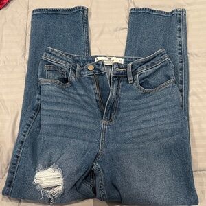 Hollister Women's Distressed Blue Skinny Jeans